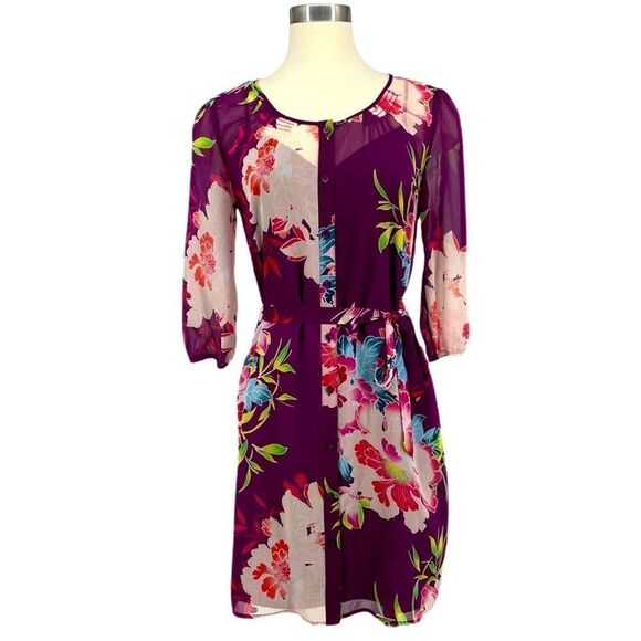 EXPRESS Floral Blouse Dress - Picture 1 of 11